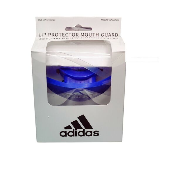 Adidas Blue Mouth Guard w/ Tether Included One Size Fits Most Brand New - Picture 1 of 5